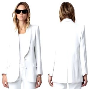 NEW NWT Zadig & Voltaire Vive Sequin Blazer In Judo White Sequins